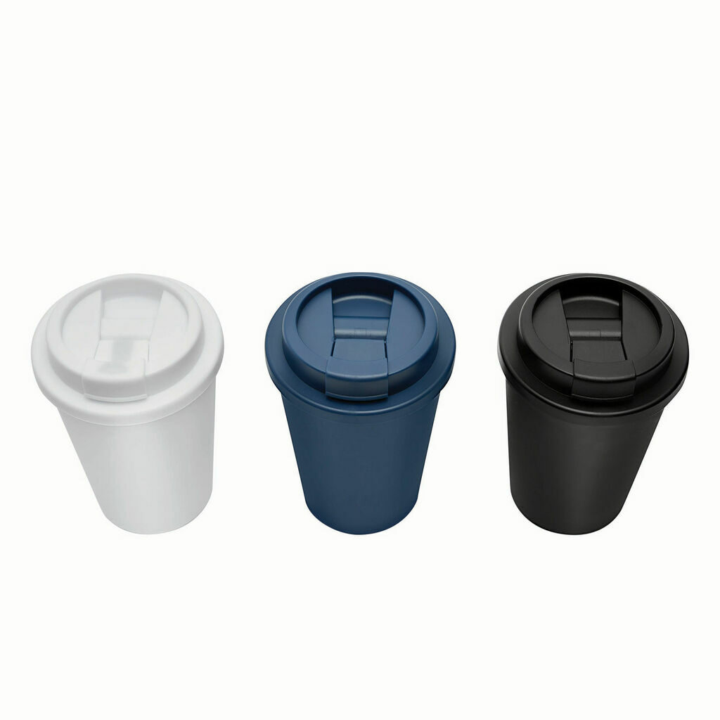 Чашка з подвійними стінками RE-USE темно-синій - 56-0304622- Фото №8