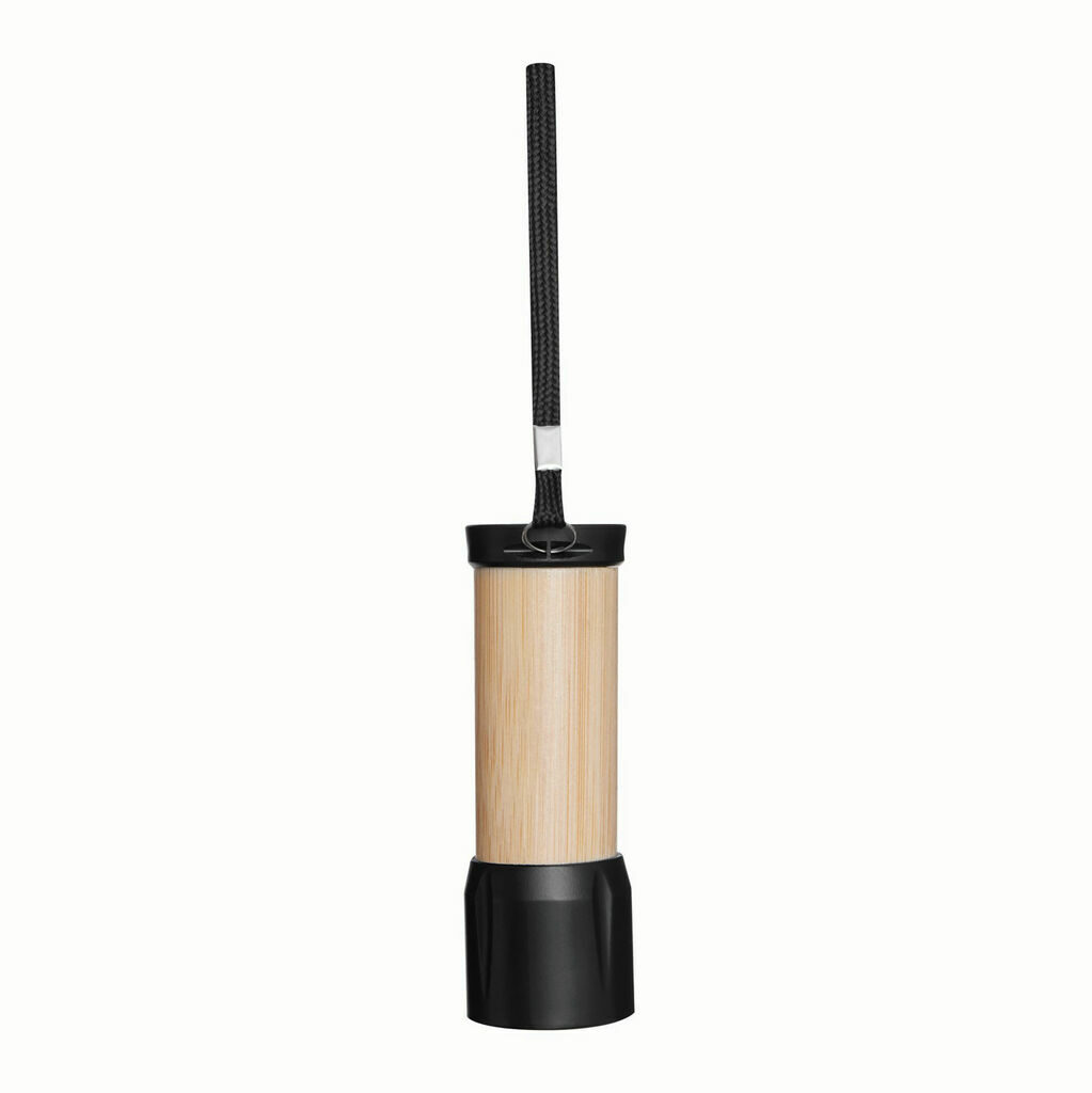 Світлодіодний ліхтар BAMBOO SHINE чорний, коричневий - 56-0403170- Фото №2