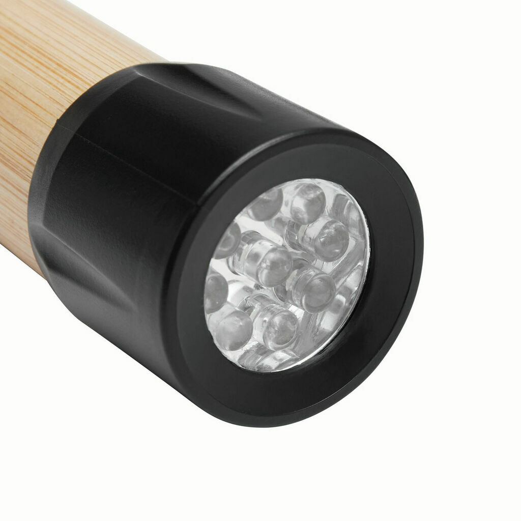 Світлодіодний ліхтар BAMBOO SHINE чорний, коричневий - 56-0403170- Фото №3