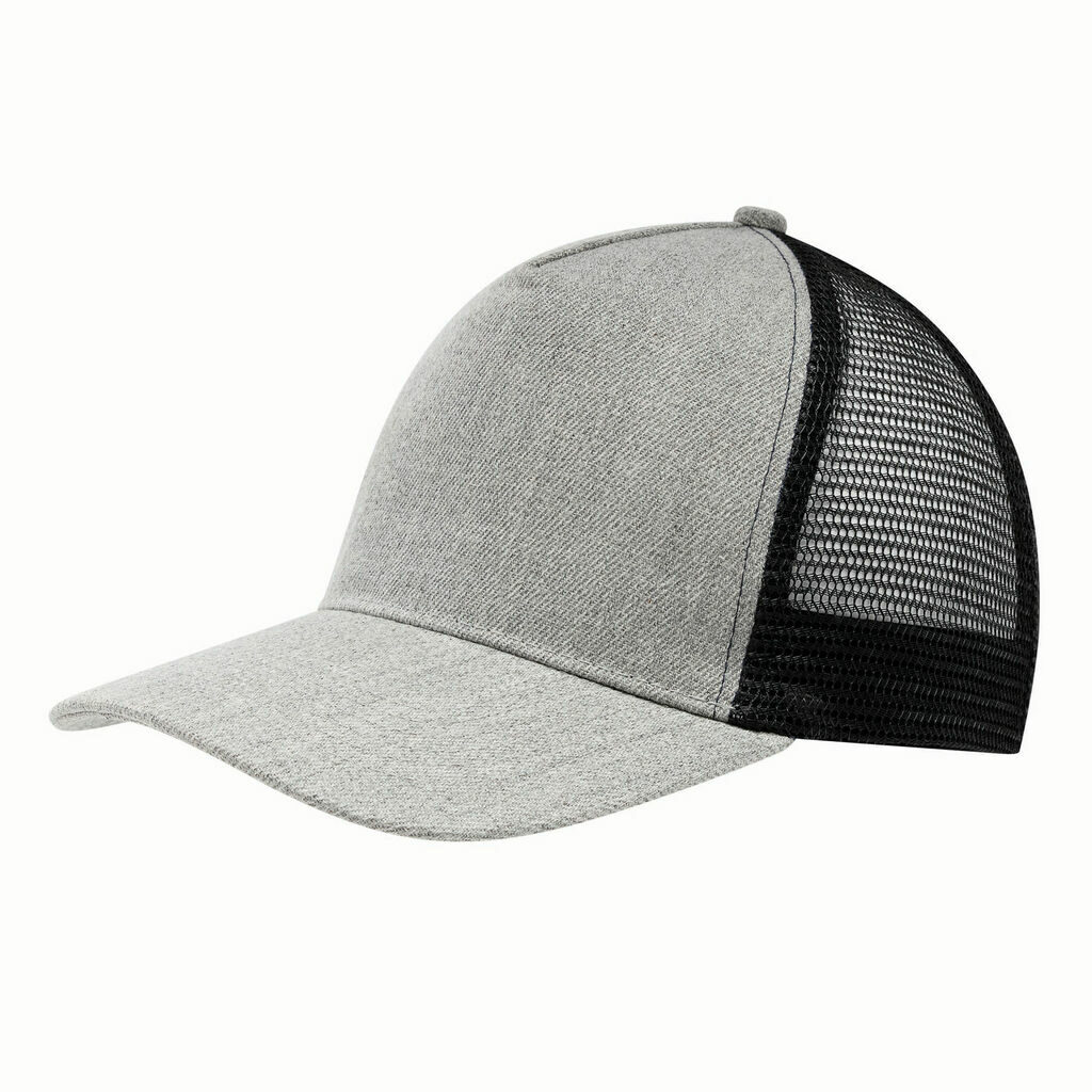 Бейсболка с 5 панелями CASUAL FIT черный, серый - 56-0701810- Фото №1