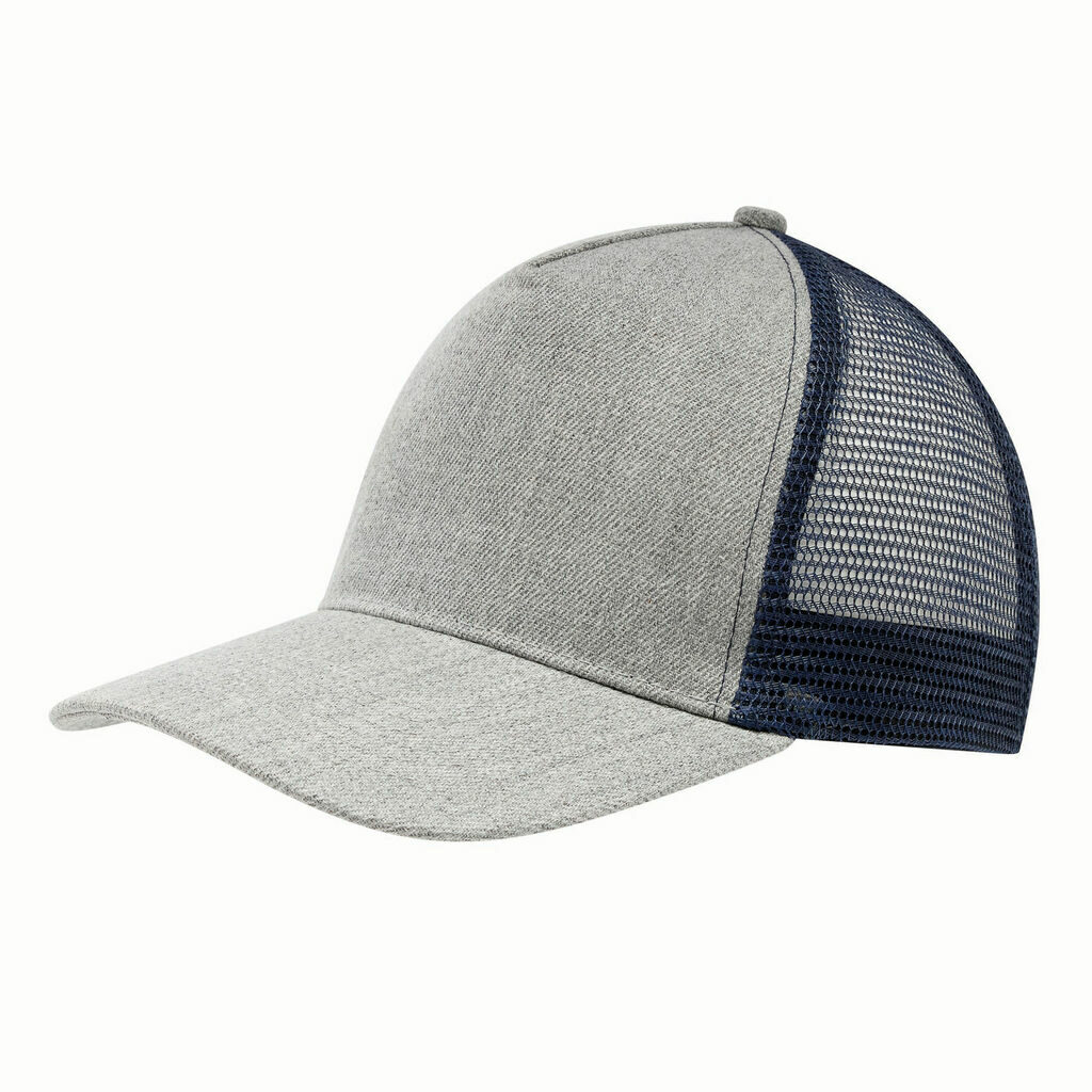 Бейсболка с 5 панелями CASUAL FIT синий, серый - 56-0701811- Фото №1