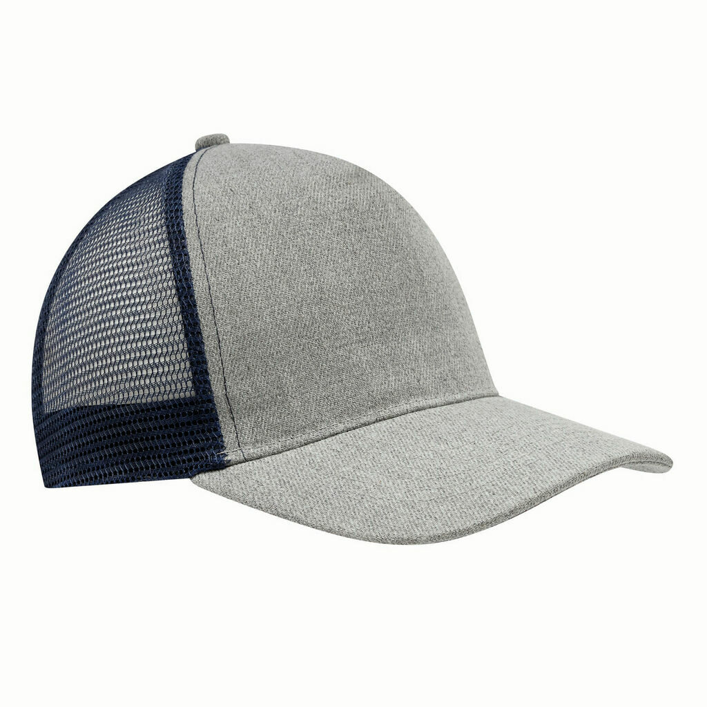 Бейсболка с 5 панелями CASUAL FIT синий, серый - 56-0701811- Фото №2