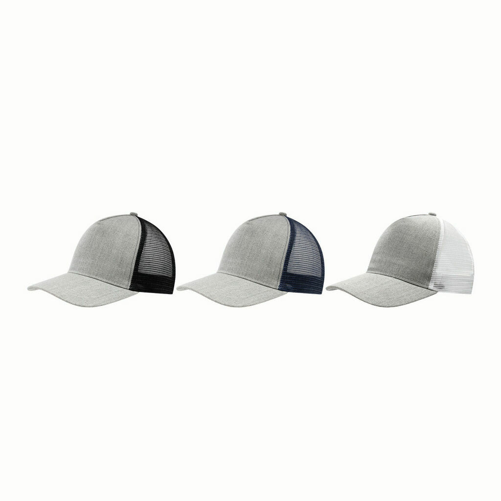 Бейсболка с 5 панелями CASUAL FIT синий, серый - 56-0701811- Фото №6