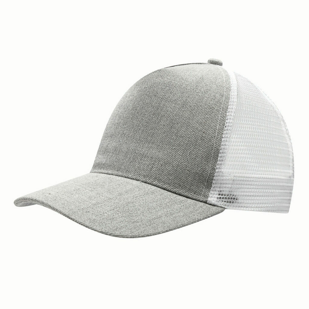 Бейсболка із 5 панелями CASUAL FIT сірий, білий - 56-0701812- Фото №1
