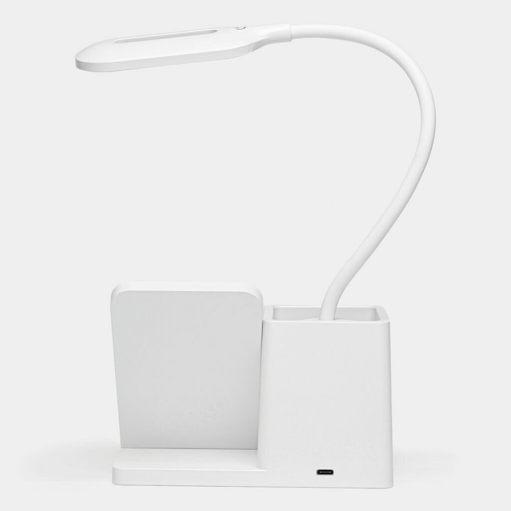 Настільна лампа із зарядною станцією LIGHT & CHARGE білий - 56-1107379- Фото №5 Настільна лампа із зарядною станцією LIGHT & CHARGE білий - 56-1107379- Фото №5