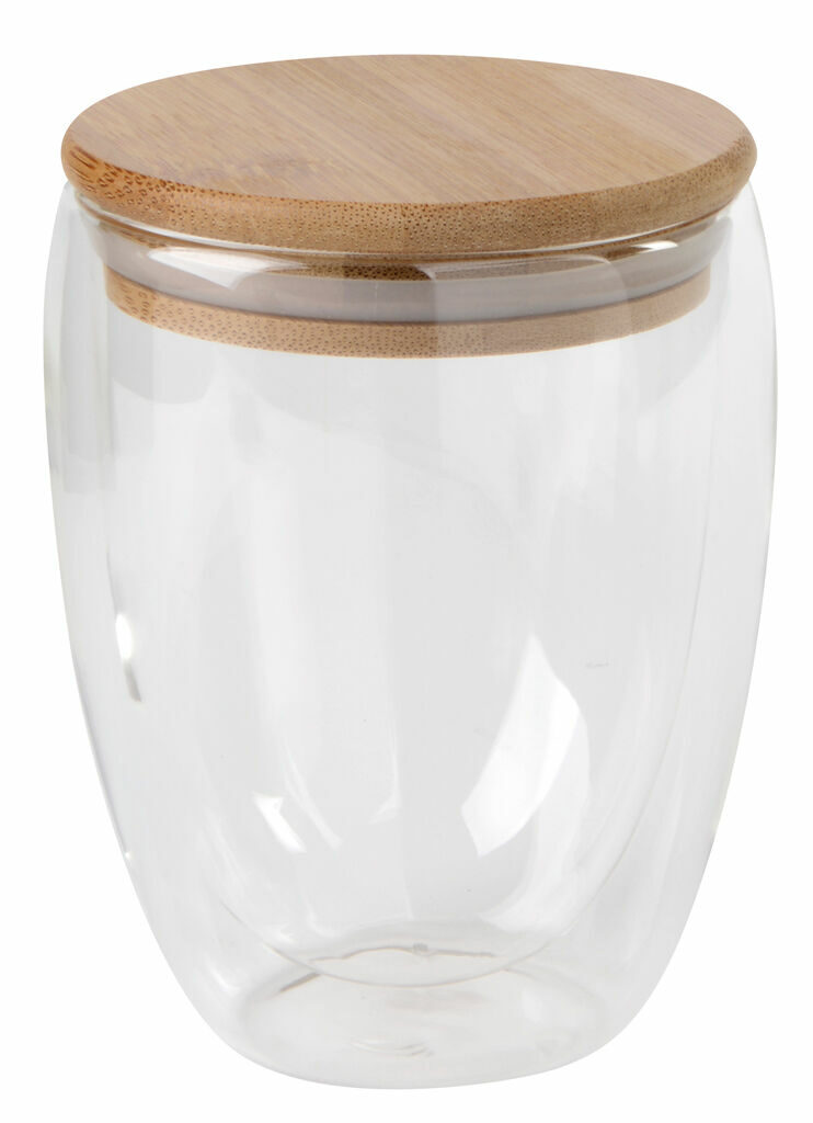 Стакан двостінний BAMBOO ART M, місткість бл. 350 мл коричневий, прозорий - 56-0304451- Фото №1