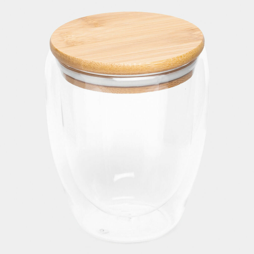 Стакан двостінний BAMBOO ART M, місткість бл. 350 мл коричневий, прозорий - 56-0304451- Фото №2