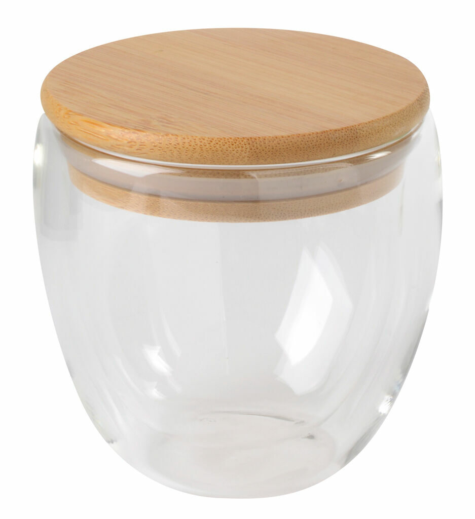 Стакан двухстенный BAMBOO ART S, емкость бл. 250 мл коричневый, прозрачный - 56-0304450- Фото №1