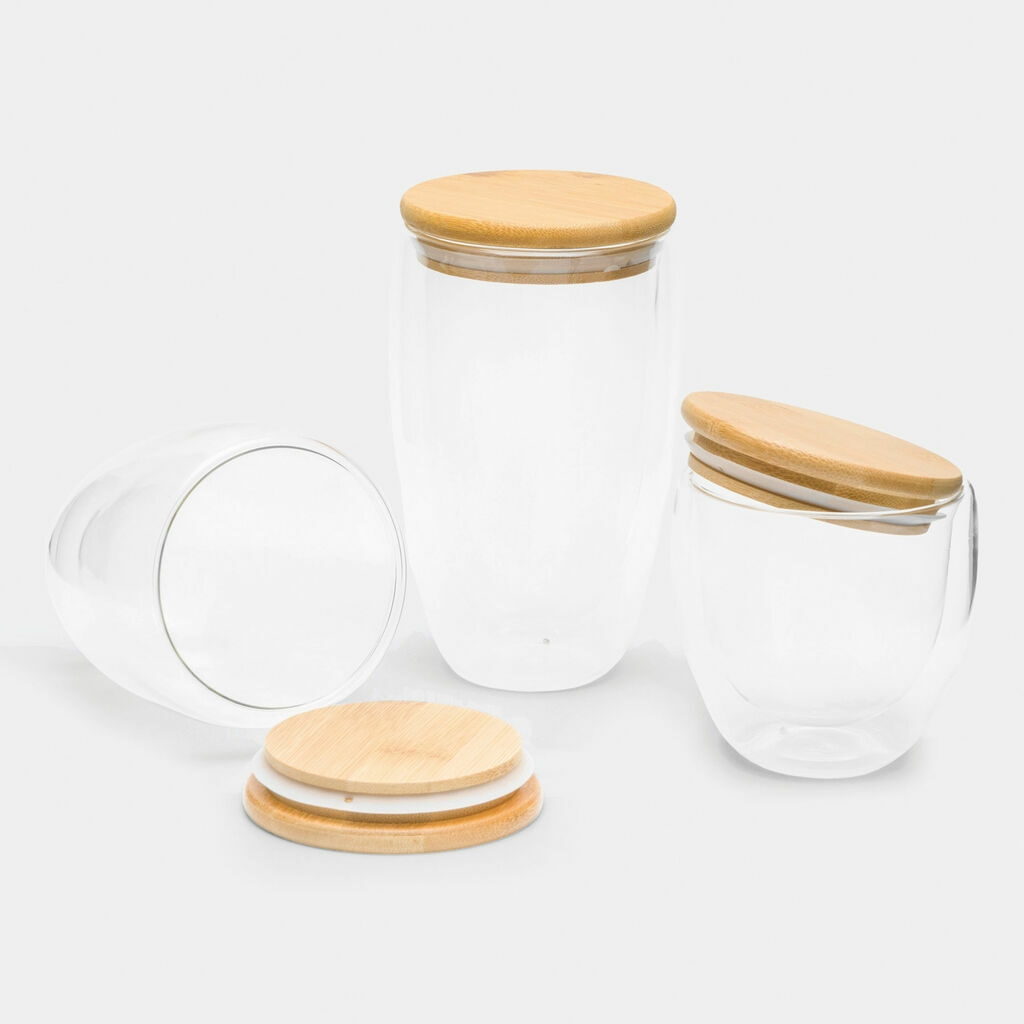 Стакан двухстенный BAMBOO ART S, емкость бл. 250 мл коричневый, прозрачный - 56-0304450- Фото №9