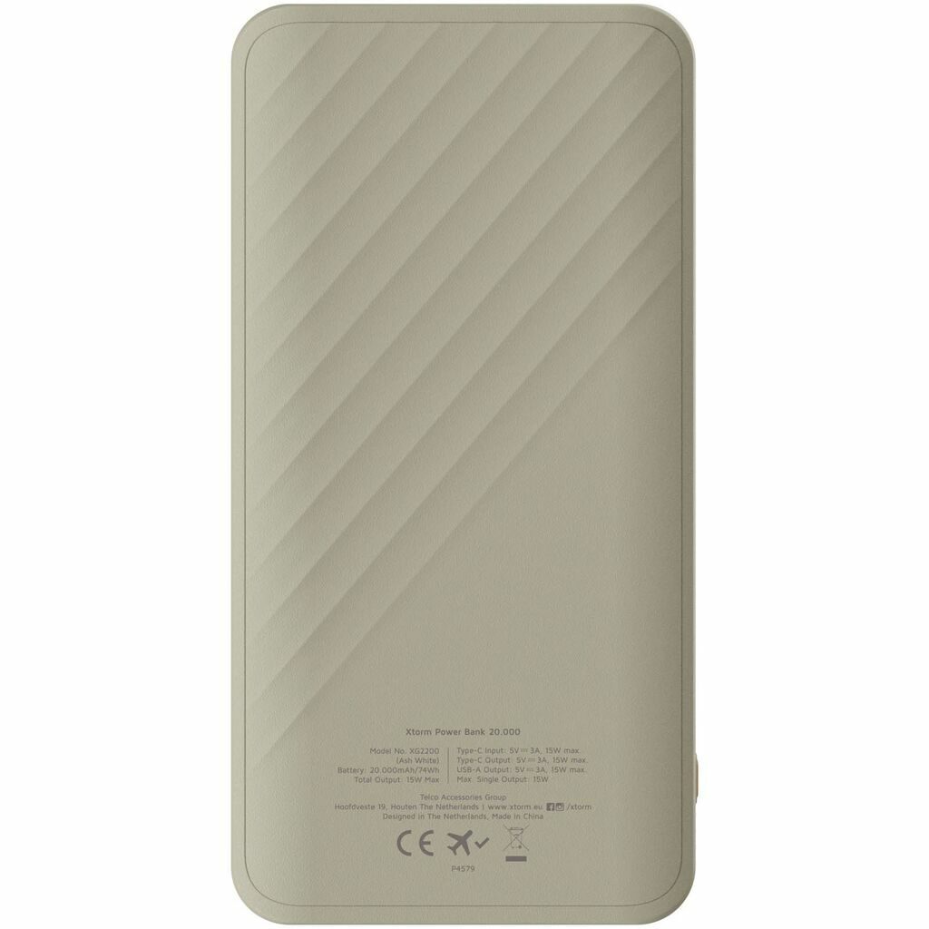 Xtorm XG220 Go2 портативное зарядное устройство с быстрой зарядкой, 15 Вт, 20 000 мАч песочный - 12441206- Фото №3