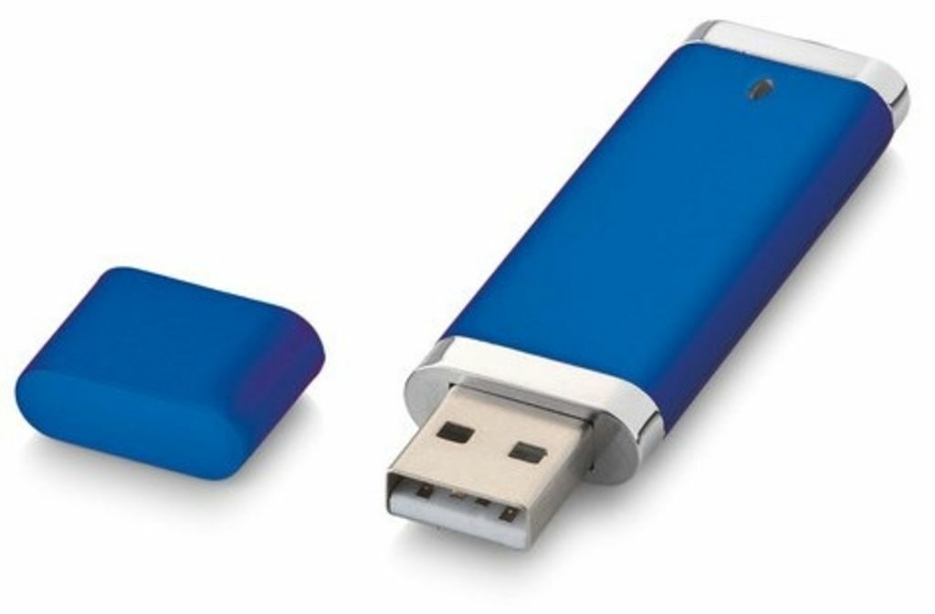 Флешка 4 Gb з пластику та металу, синя, з ковпачком - 170701-04-4- Фото №1 Флешка 4 Gb з пластику та металу, синя, з ковпачком - 170701-04-4- Фото №1