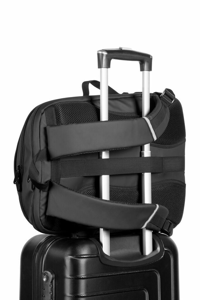 KAMPALA Рюкзак для ноутбука из переработанного полиэстера высокой плотности 900D с водоотталкивающим покрытием и подкладкой из переработанного полиэстера 210D, 17,3 дюйма черный - 92363-103- Фото №9 KAMPALA Рюкзак для ноутбука из переработанного полиэстера высокой плотности 900D с водоотталкивающим покрытием и подкладкой из переработанного полиэстера 210D, 17,3 дюйма черный - 92363-103- Фото №9