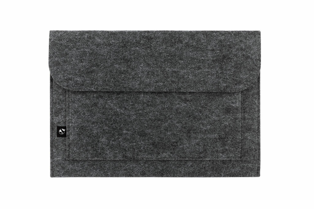 FELPY SLEEVE Сумка для ноутбука з переробленої повсті (100% rPET) темно-сірий - 92383-133- Фото №3