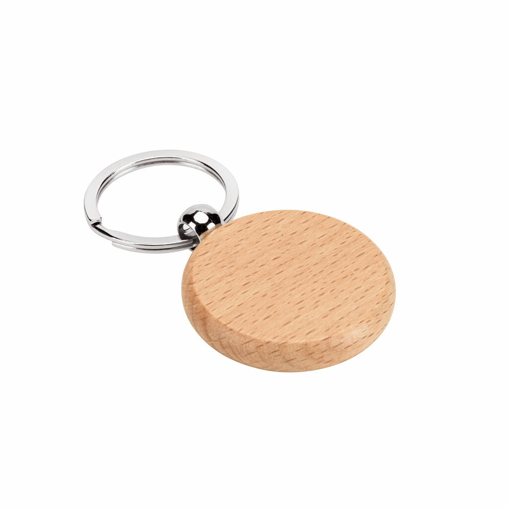 STEWIE ROUND Круглый брелок из бука натуральный - 95094-160- Фото №3