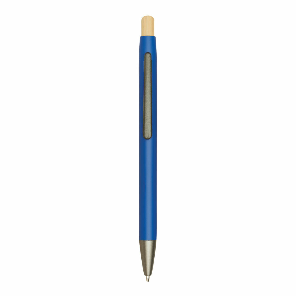 Алюмінієва кулькова ручка BAMBOO PUSHER синій - 56-1102254- Фото №2