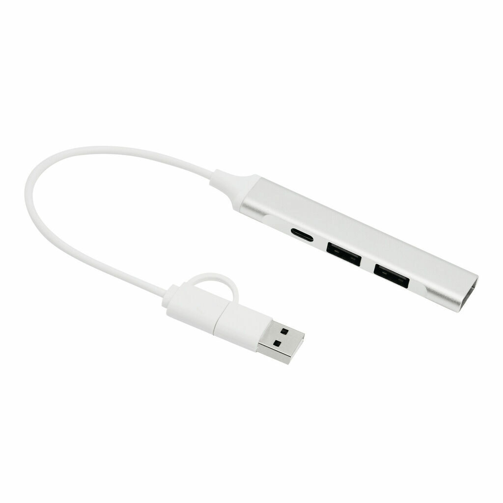 USB-хаб NETWORK срібний - 56-1107386- Фото №1 USB-хаб NETWORK срібний - 56-1107386- Фото №1
