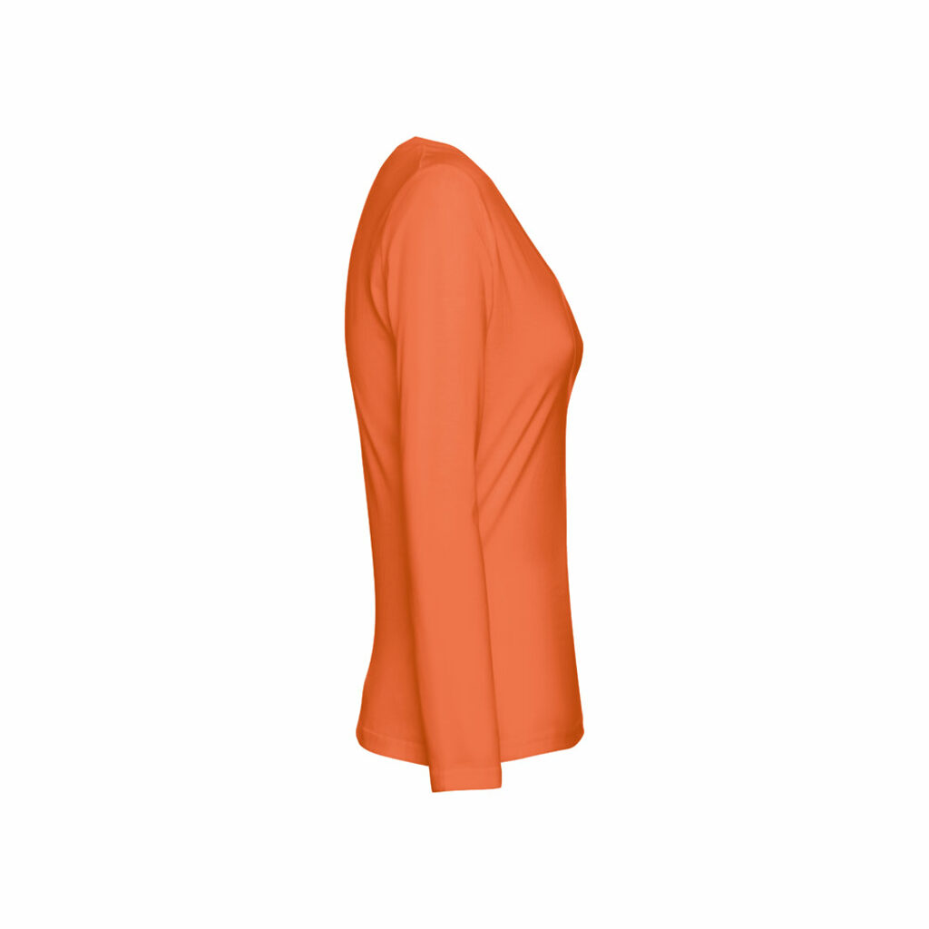 THC BUCHAREST Футболка с длинными рукавами и круглым вырезом для женщин терракота  размер XXL - 30126-141-XXL- Фото №3