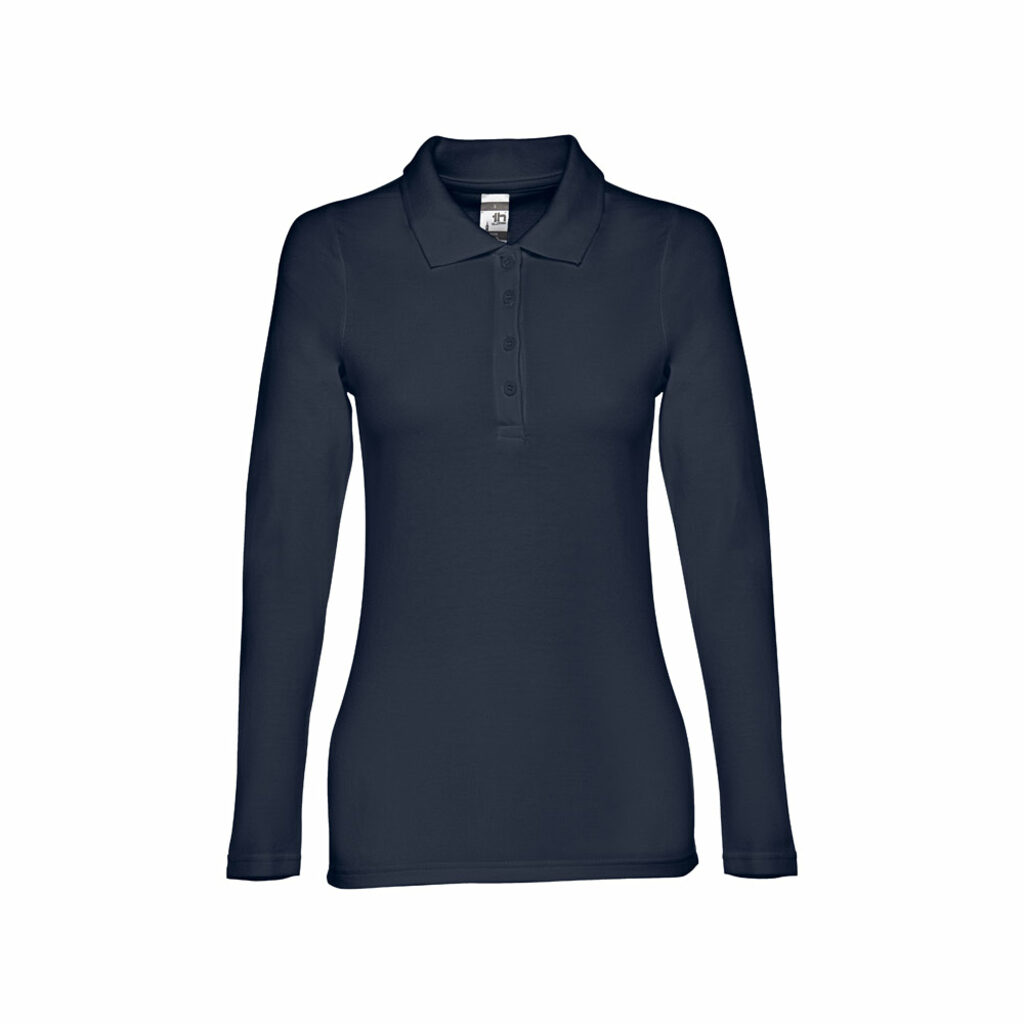 THC BERN WOMEN Женская рубашка поло с длинным рукавом синий  размер L - 30145-104-L- Фото №1