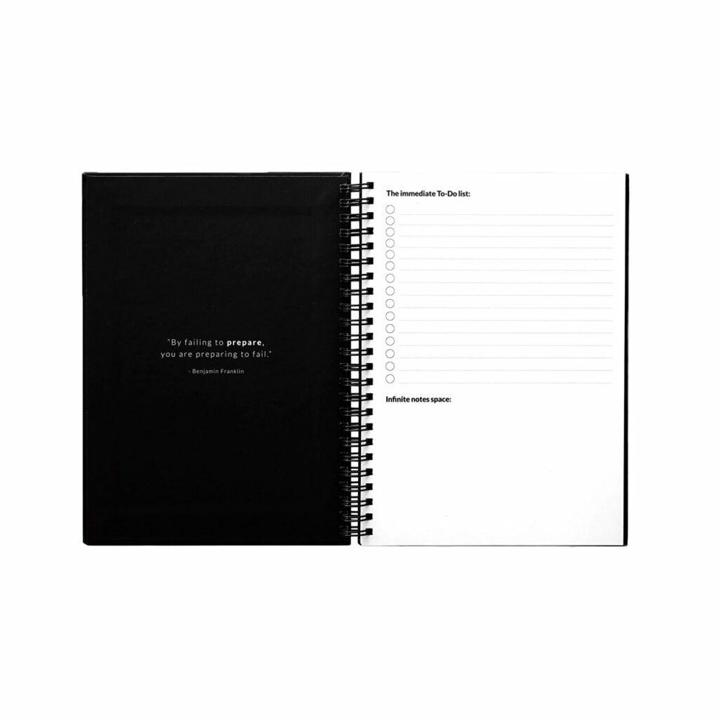 STARTER KIT INFINITE PLANNER A5. Набір містить щоденник формату А5, набір для чищення, маркер та тримач для маркерів чорний - 33202-103- Фото №1