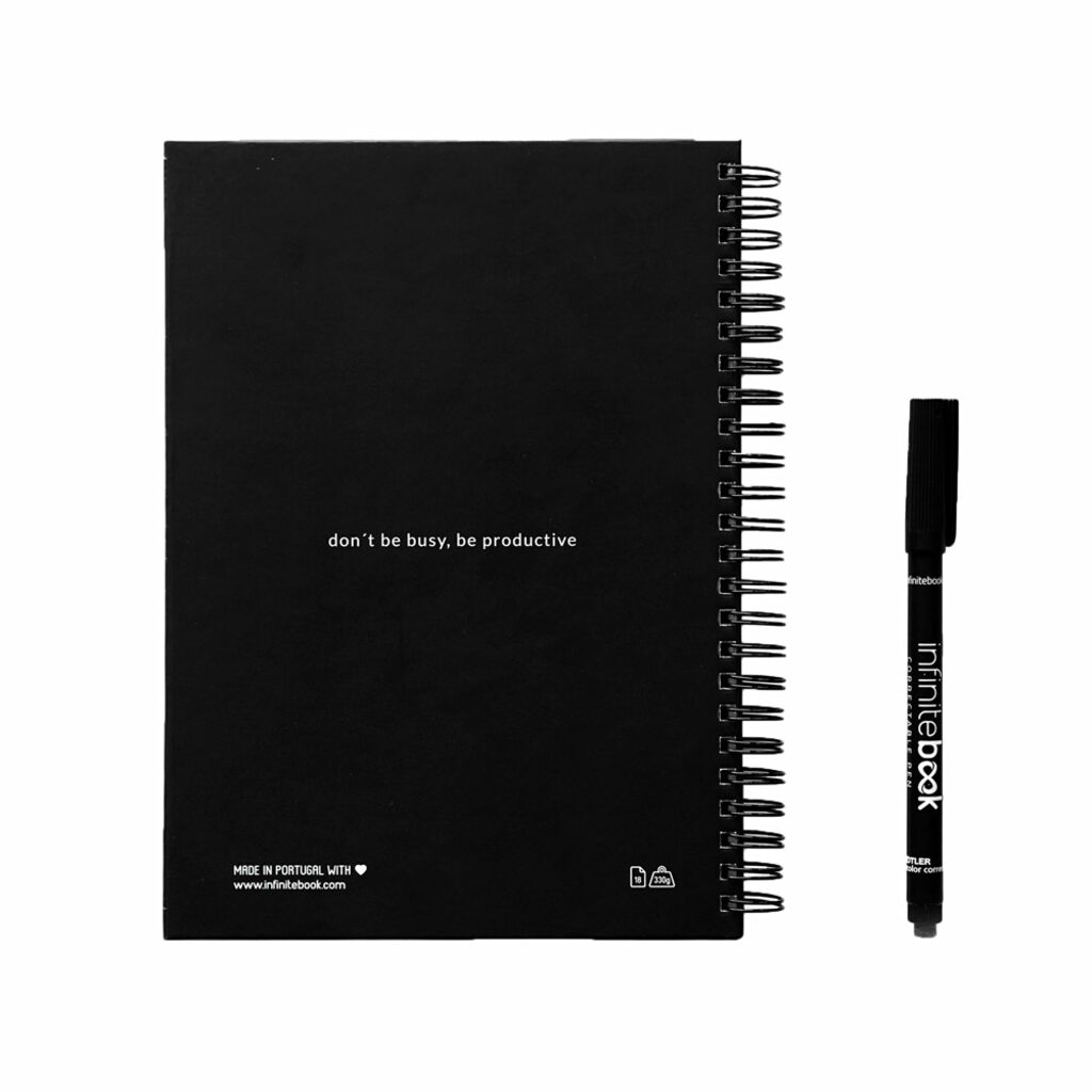 STARTER KIT INFINITE PLANNER A5. Набір містить щоденник формату А5, набір для чищення, маркер та тримач для маркерів чорний - 33202-103- Фото №2