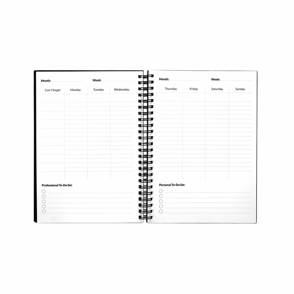 STARTER KIT INFINITE PLANNER A5. Набір містить щоденник формату А5, набір для чищення, маркер та тримач для маркерів чорний - 33202-103- Фото №3