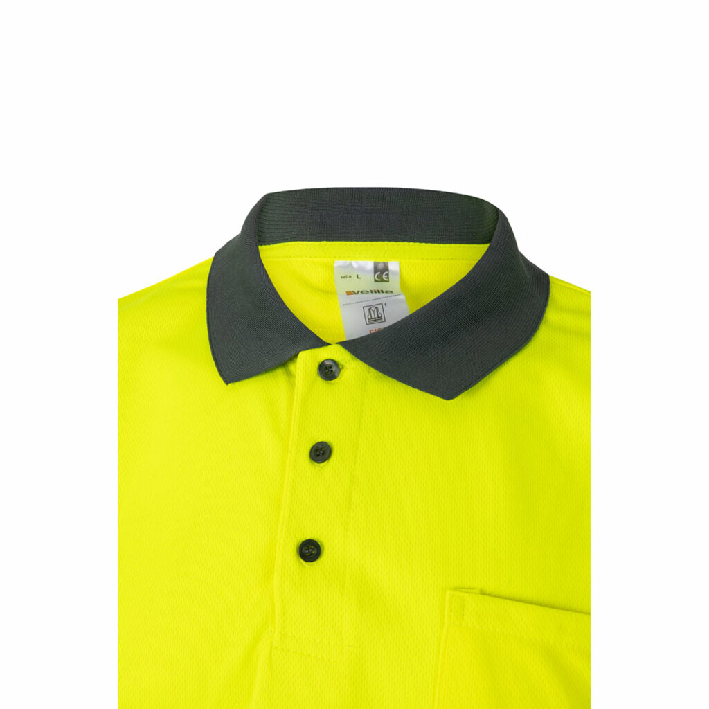 VL CUPID LARGE Двоколірна сорочка поло з принтом (160 г/м²) з короткими рукавами, з поліестеру (100%) сірий  розмір 5XL - 36065-207-5XL- Фото №3