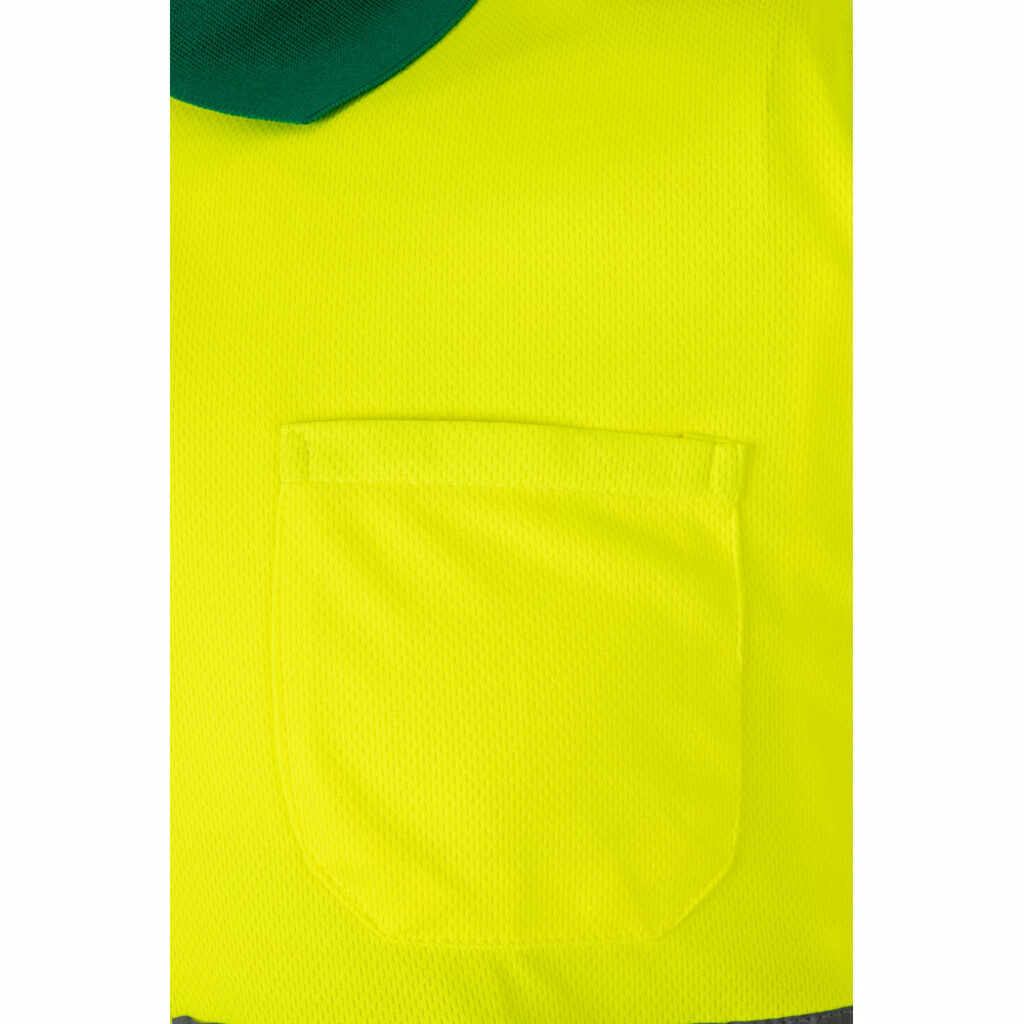 VL CUPID LARGE Двоколірна сорочка поло з принтом (160 г/м²) з короткими рукавами, з поліестеру (100%) зелений  розмір 5XL - 36065-209-5XL- Фото №5