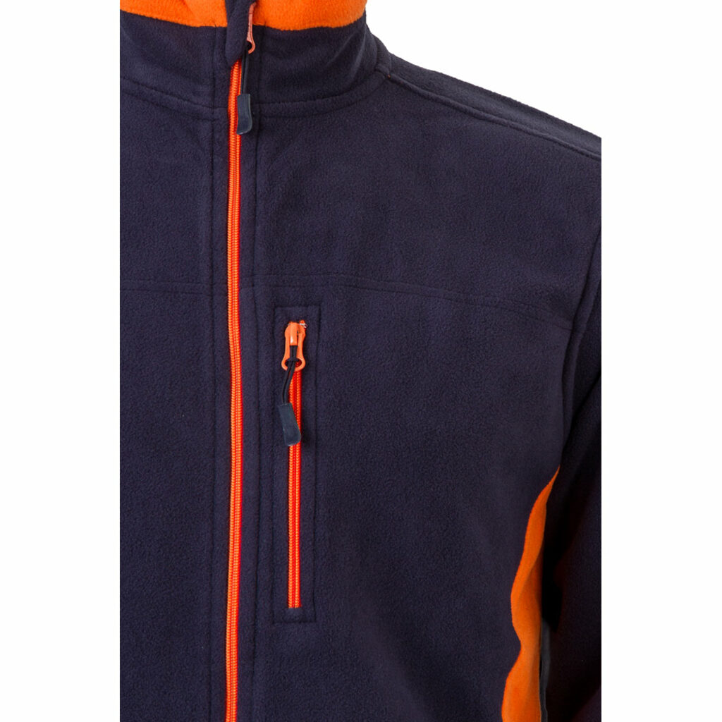 VL GERAS Двоколірна флісова куртка (220 г/м²) з поліестеру (100%) синій  розмір M - 36079-214-M- Фото №3