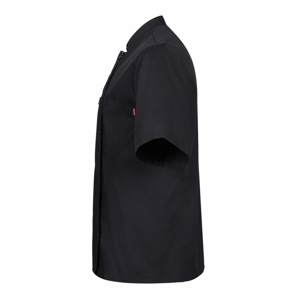 Кухонная куртка с короткими рукавами из поплина (110 г/м²) из хлопка (35%) и полиэстера (65%) черный  размер L - 36122-103-L- Фото №2