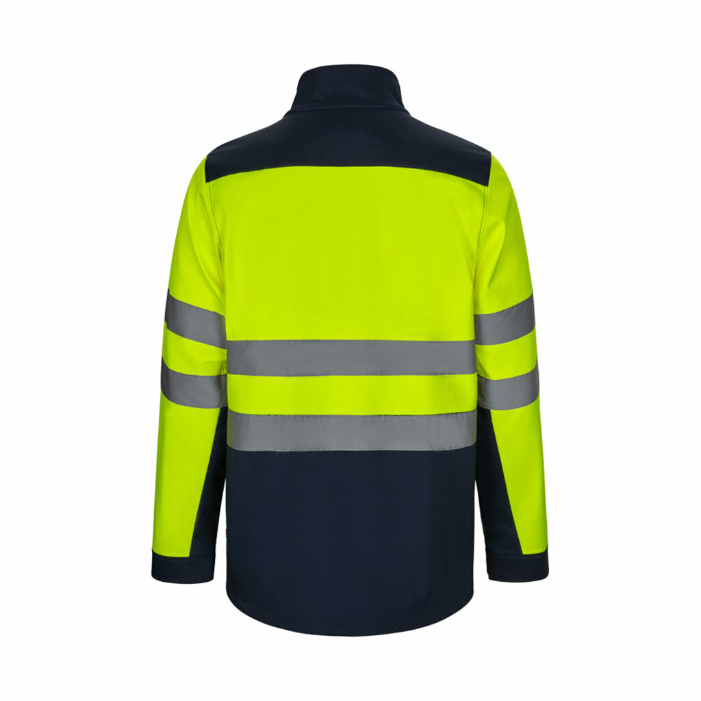 VL HESTIA Двоколірна куртка softshell (280 г/м²) з поліестеру (96%) та еластану (4%). синій  розмір 2XL - 36144-204-2XL- Фото №1