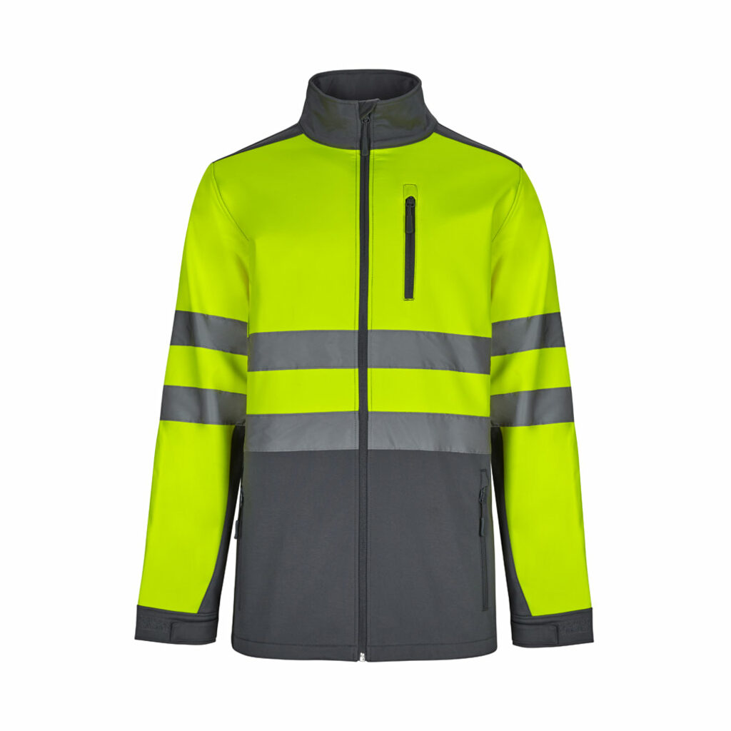 VL HESTIA Двоколірна куртка softshell (280 г/м²) з поліестеру (96%) та еластану (4%). сірий  розмір XL - 36144-207-XL- Фото №3