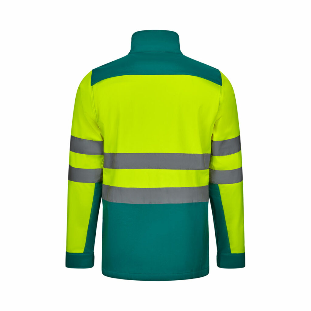 VL HESTIA Двоколірна куртка softshell (280 г/м²) з поліестеру (96%) та еластану (4%). зелений  розмір 2XL - 36144-209-2XL- Фото №1