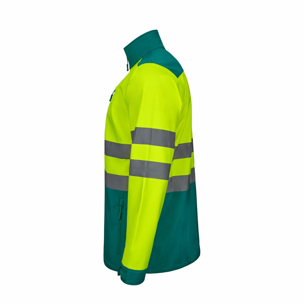 VL HESTIA Двоколірна куртка softshell (280 г/м²) з поліестеру (96%) та еластану (4%). зелений  розмір S - 36144-209-S- Фото №3