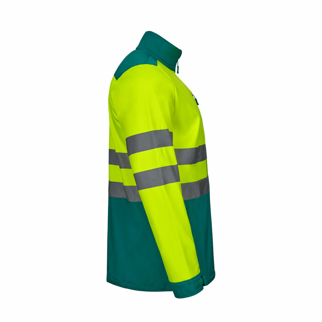 VL HESTIA Двоколірна куртка softshell (280 г/м²) з поліестеру (96%) та еластану (4%). зелений  розмір S - 36144-209-S- Фото №4