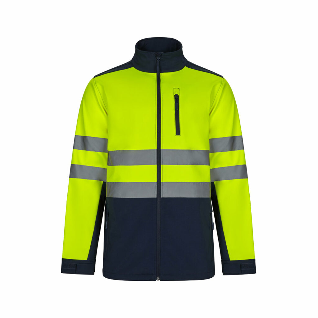 VL HESTIA LARGE Двоколірна куртка softshell (280 г/м²) з флісовою підкладкою та мембраною TPU, з поліестеру (96%) та еластану (4%). синій  розмір 4XL - 36145-204-4XL- Фото №6