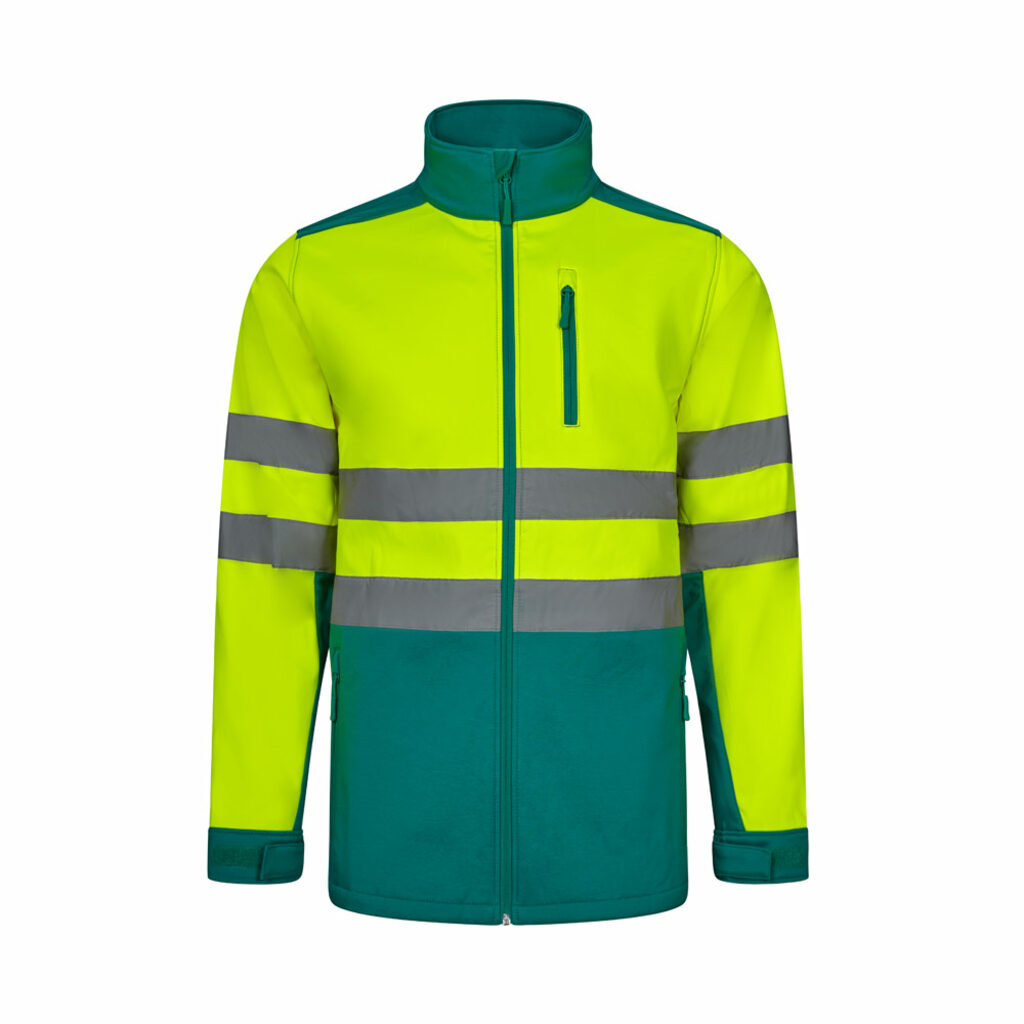 VL HESTIA LARGE Двоколірна куртка softshell (280 г/м²) з флісовою підкладкою та мембраною TPU, з поліестеру (96%) та еластану (4%). зелений  розмір 4XL - 36145-209-4XL- Фото №7