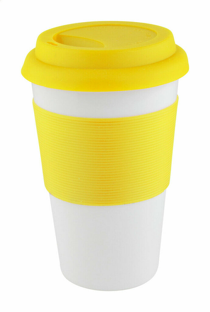 Кружка з силіконовим тримачем Soft Touch жовтий - AP803420-02- Фото №1 Кружка з силіконовим тримачем Soft Touch жовтий - AP803420-02- Фото №1