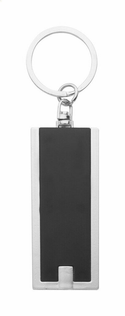 Брелок з LED-ліхтариком Industrial чорний - AP844022-10- Фото №1