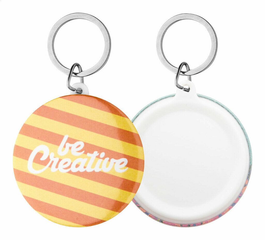Бейдж-брелок KeyBadge Maxi білий - AP718218- Фото №1