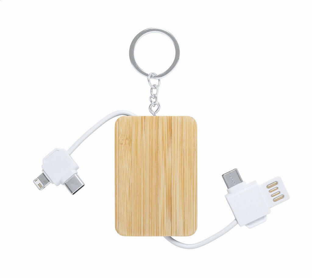 Брелок для ключів USB зарядний кабель Rusell білий - AP722043-01- Фото №2