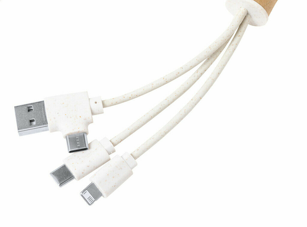 Брелок USB-кабель для заряджання Feildin натуральний - AP722528- Фото №3