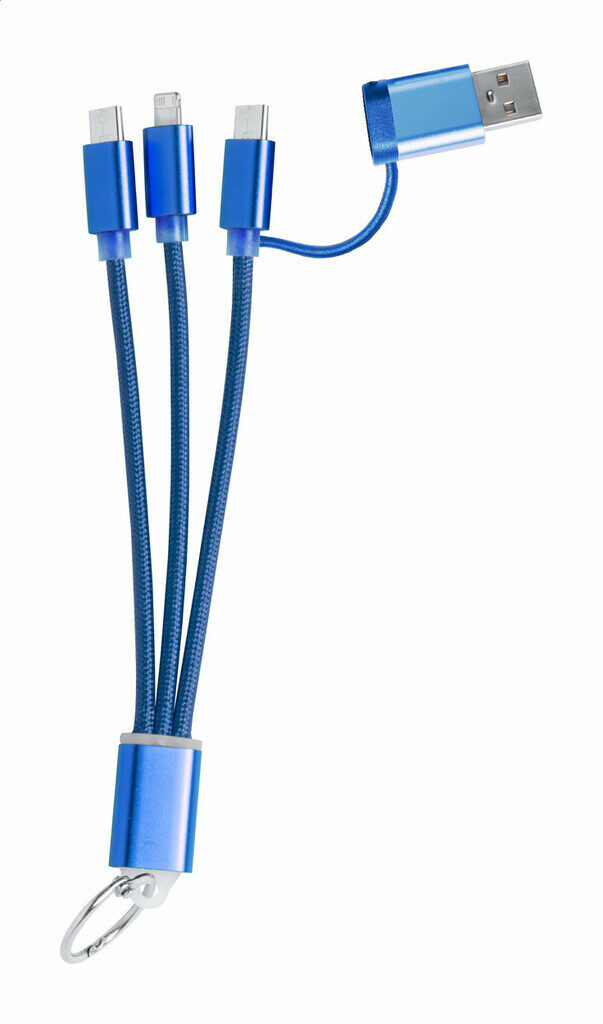 Брелок USB-кабель для заряджання Frecles синій - AP722111-06- Фото №1