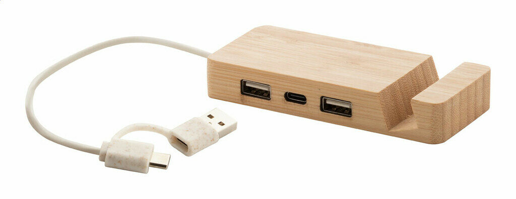 USB хаб Mobaru натуральний - AP864016- Фото №3
