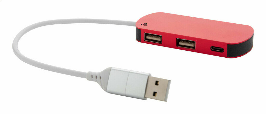 USB хаб Raluhub червоний - AP864022-05- Фото №1