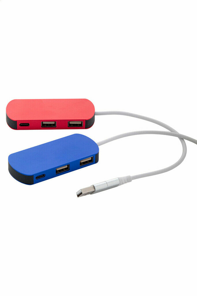 USB хаб Raluhub червоний - AP864022-05- Фото №4