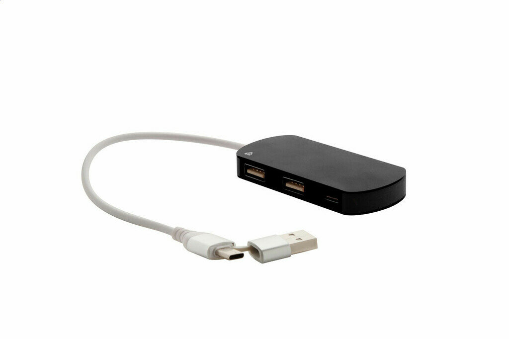 USB хаб Raluhub чорний - AP864022-10- Фото №2