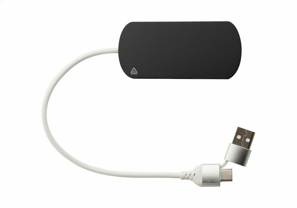 USB хаб Raluhub чорний - AP864022-10- Фото №3
