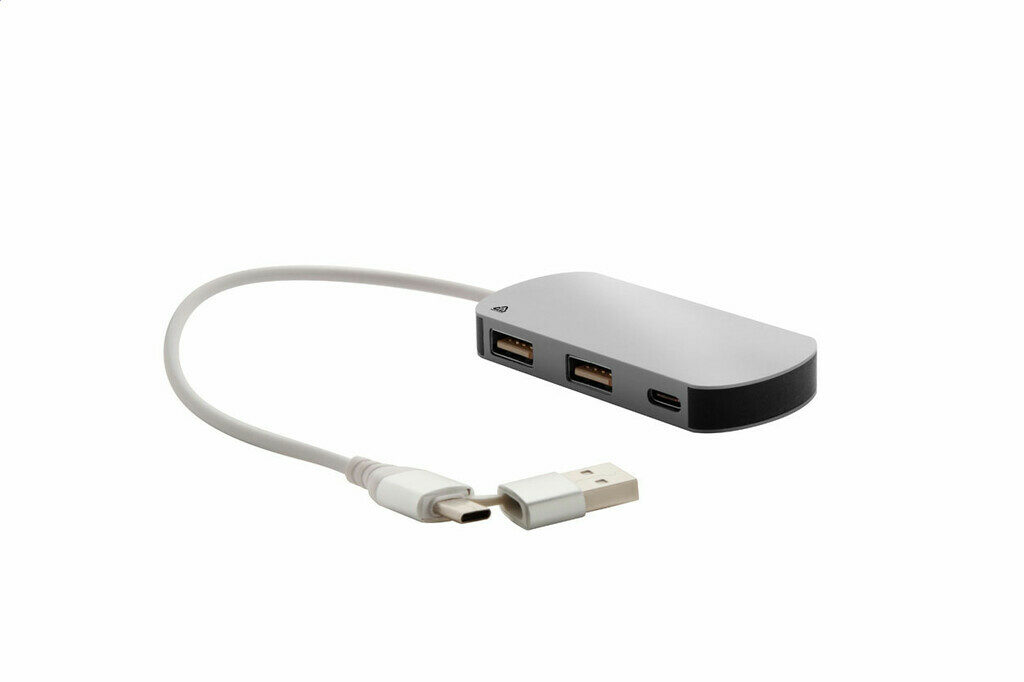 USB хаб Raluhub серебло - AP864022-21- Фото №2