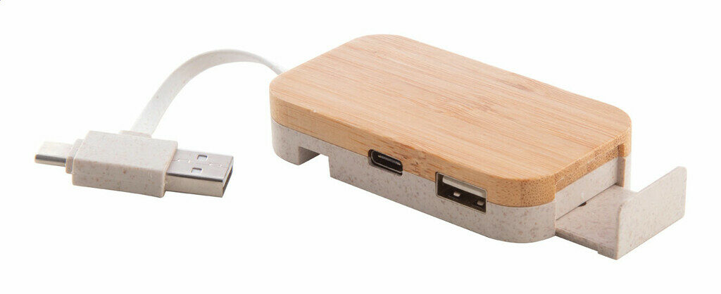 USB-хаб Holbaru натуральний - AP864034- Фото №1