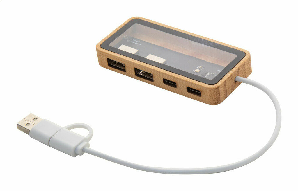 Прозрачный USB-хаб SeeHub натуральный - AP864036- Фото №2